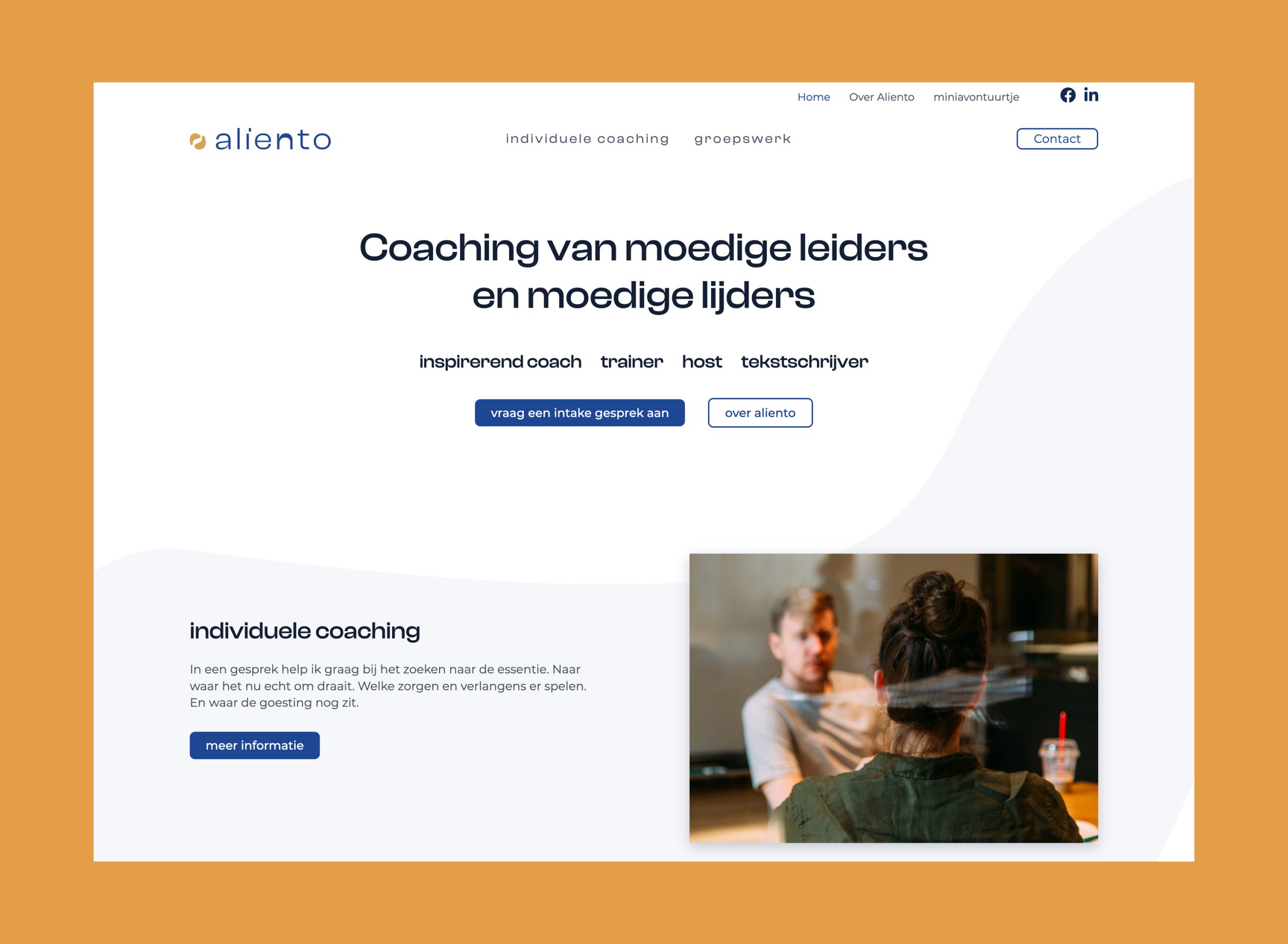 home pagina ontwerp aliento coaching