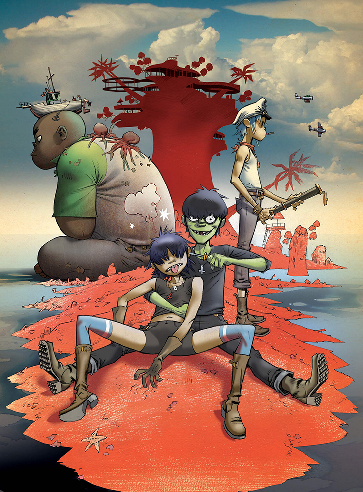 gorillaz door Jamie Hewlett